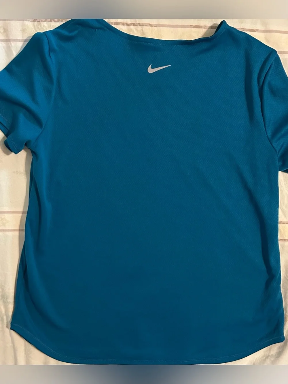 Nike Teal Blue Dri-FIT Tee with White Swoosh